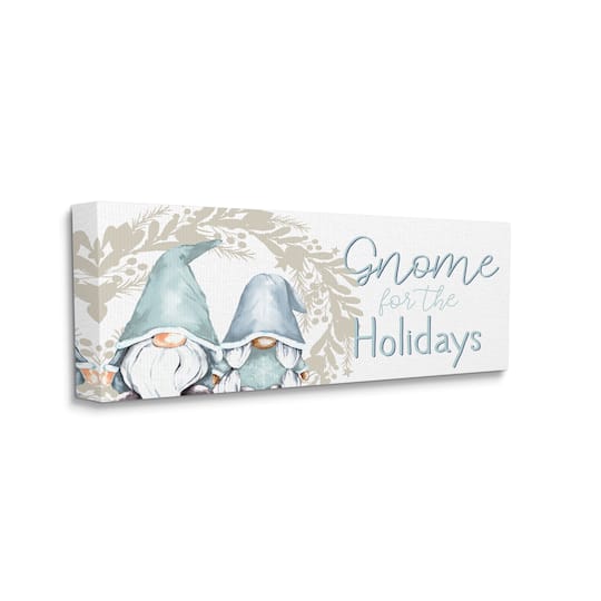 Stupell Industries Gnome For The Holidays Phrase Canvas Wall Art